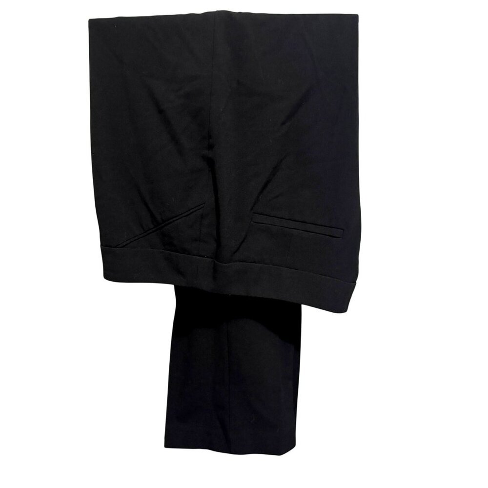 Chico's Black Dress Pants Straight Leg Pockets Classic Career 2.5 Short M 12 14